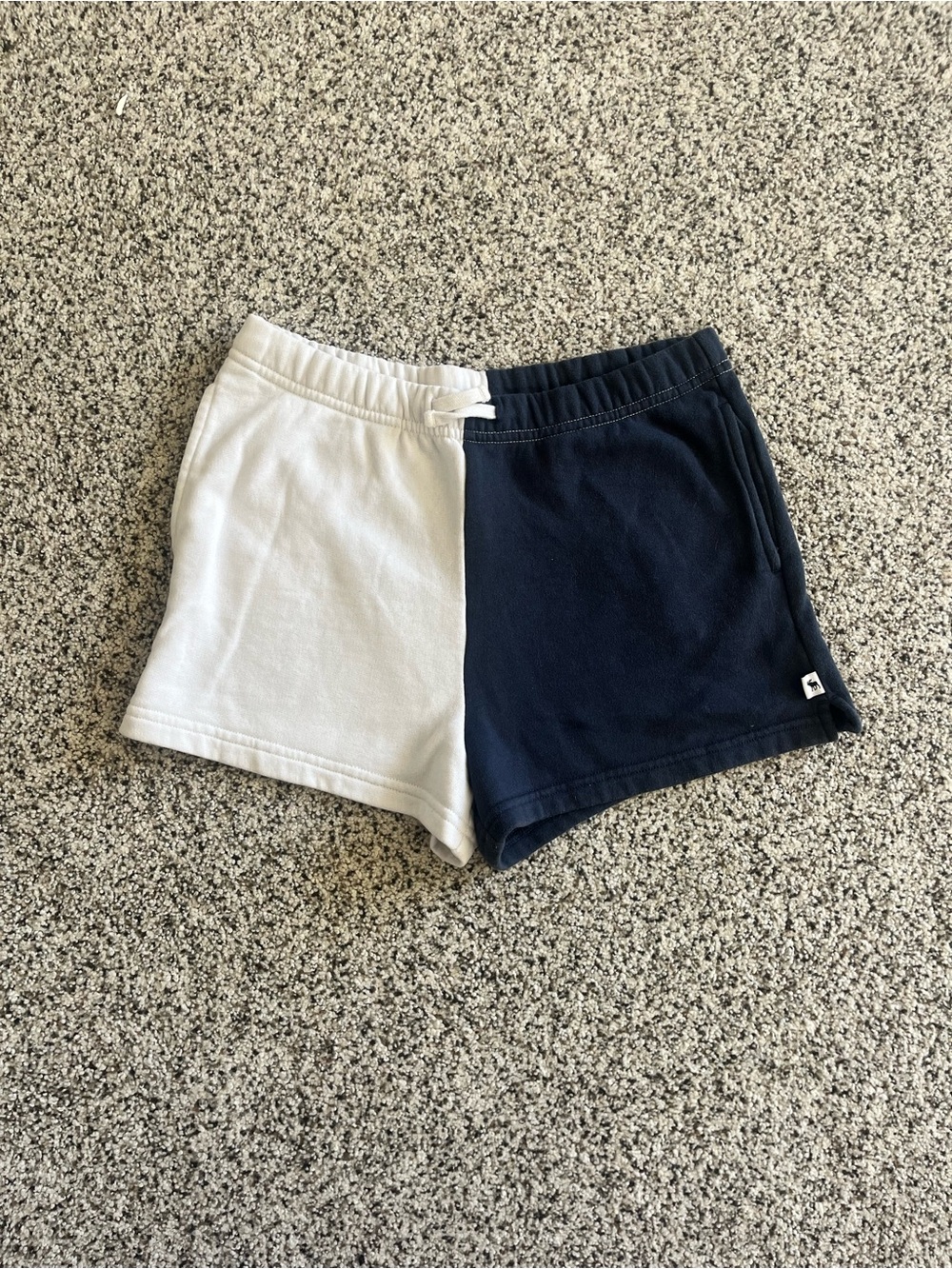 abercrombie kids Navy and White Colorblock Shorts